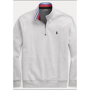 Ralph Lauren Mens 2XL Gray Double-Knit Mesh Pullover Sweater Andover Heather‎